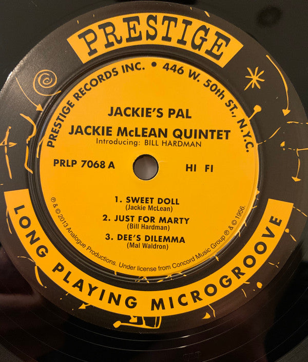Jackie McLean Quintet - Jackie's Pal (Vinyl, LP, Album, Mono, Reissue, Limited Edition) Very Good Plus (VG+) / Very Good Plus (VG+)