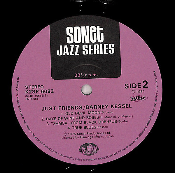 Barney Kessel - Just Friends (Vinyl, LP, Album) Very Good Plus (VG+) / Very Good (VG)