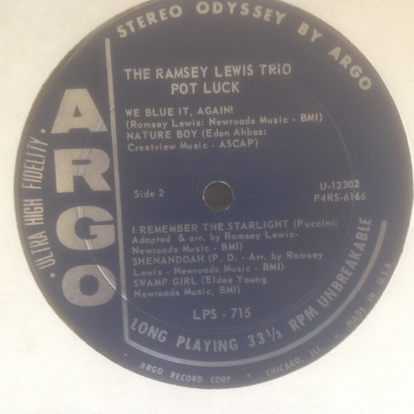 The Ramsey Lewis Trio - Pot Luck (Vinyl, LP, Album, Stereo) Very Good (VG) / Very Good (VG)