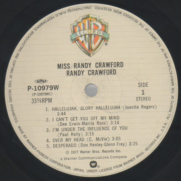 Randy Crawford - Miss Randy Crawford (Vinyl, LP, Album, Reissue) Very Good Plus (VG+) / Very Good (VG)
