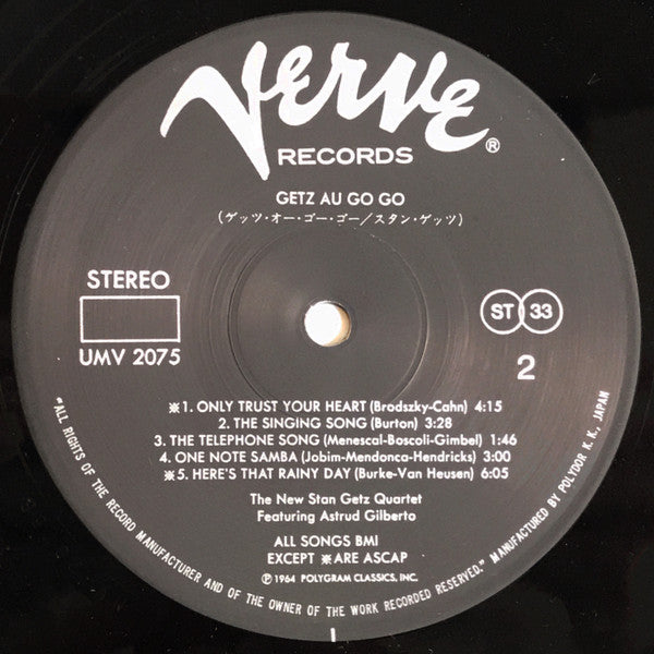 The New Stan Getz Quartet - Getz Au Go Go (Vinyl, LP, Album, Reissue, Stereo) Very Good (VG) / Very Good (VG)