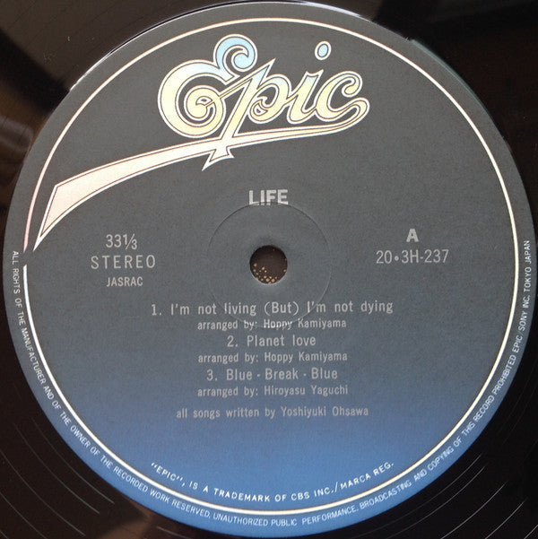 Yoshiyuki Ohsawa - Life (Vinyl, LP, Album) Mint (M) / Mint (M)