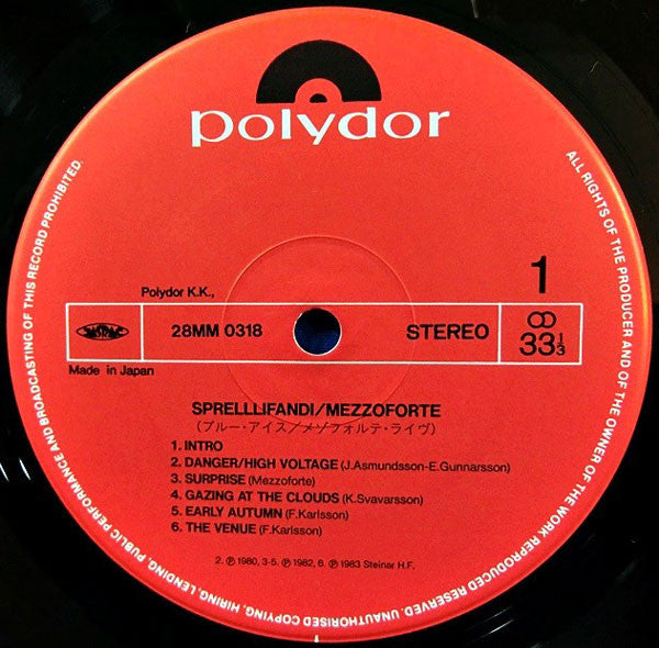 Mezzoforte - Sprellifandi (Vinyl, LP, Album) Near Mint (NM or M-) / Very Good (VG)