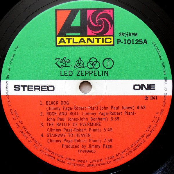 Led Zeppelin - IV = レッド・ツェッペリン IV (Vinyl, LP, Album, Reissue, Stereo)