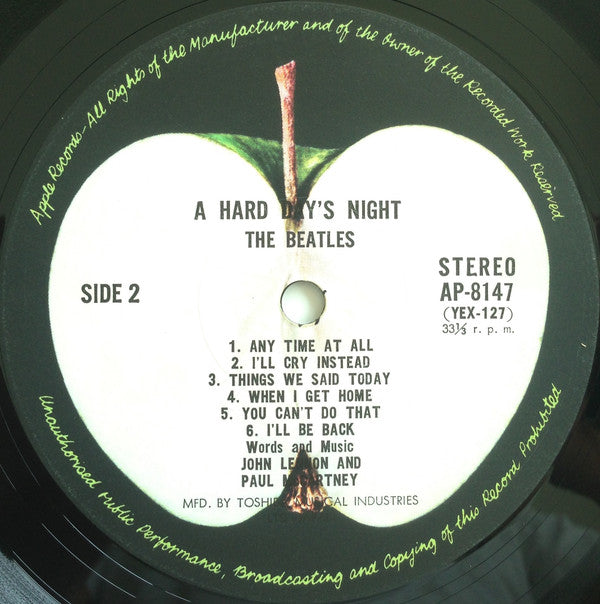 The Beatles - A Hard Day's Night (Vinyl, LP, Album, Reissue, Stereo) Very Good Plus (VG+) / Very Good (VG)