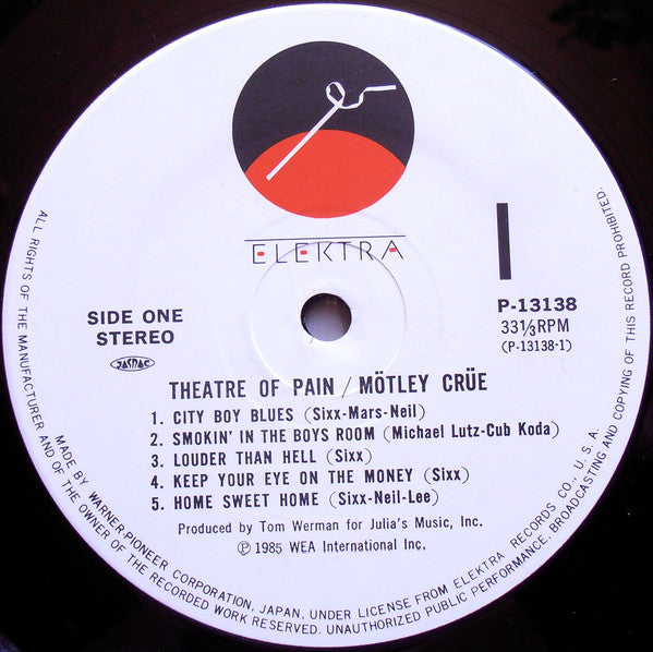 Mötley Crüe - Theatre Of Pain (Vinyl, Flexi-disc, LP, Album, 7", 33...