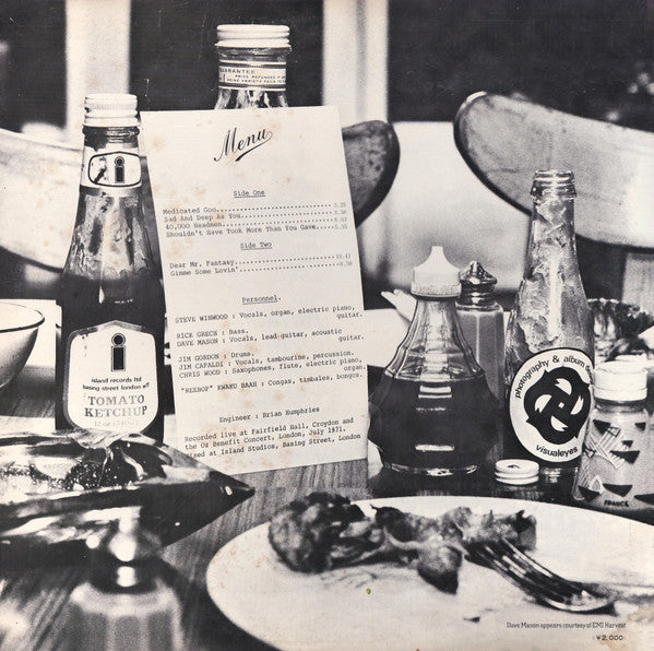 Traffic - Welcome To The Canteen (Vinyl, LP, Album) Very Good Plus (VG+) / Very Good Plus (VG+)