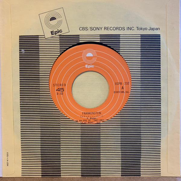 The Edgar Winter Group - Frankenstein (Vinyl, 7", 45 RPM, Stereo) Very Good Plus (VG+) / Very Good (VG)