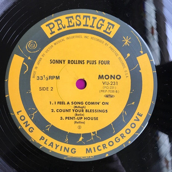 Sonny Rollins - Plus 4 (Vinyl, LP, Album, Reissue, Mono) Very Good Plus (VG+) / Very Good Plus (VG+)