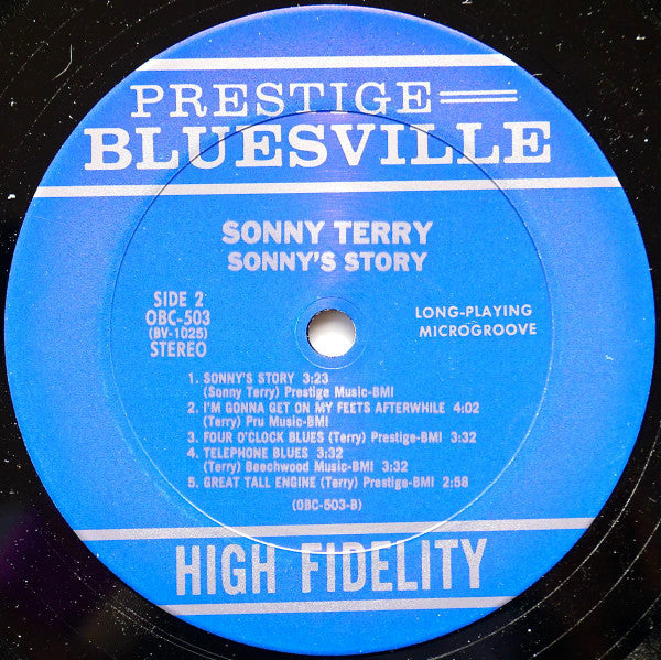 Sonny Terry - Sonny's Story (Vinyl, LP, Album, Reissue) Very Good Plus (VG+) / Very Good Plus (VG+)