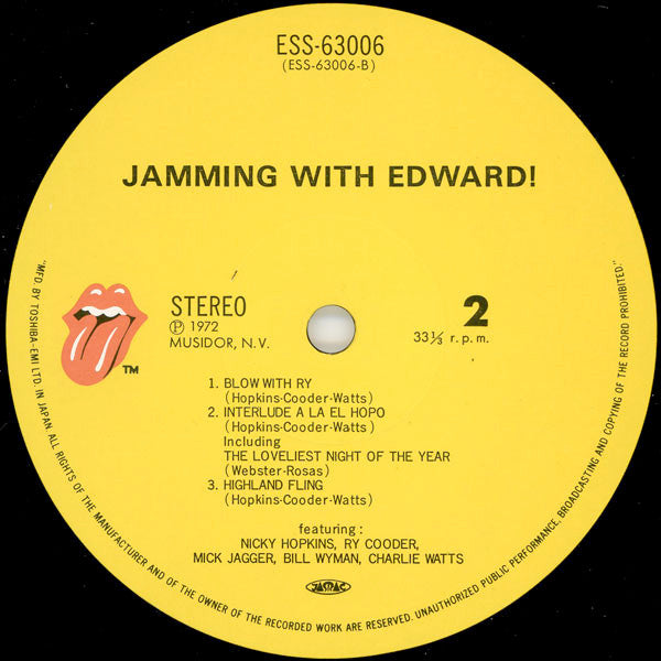 Nicky Hopkins - Jamming With Edward! (Vinyl, LP, Album, Reissue) Very Good Plus (VG+) / Very Good Plus (VG+)