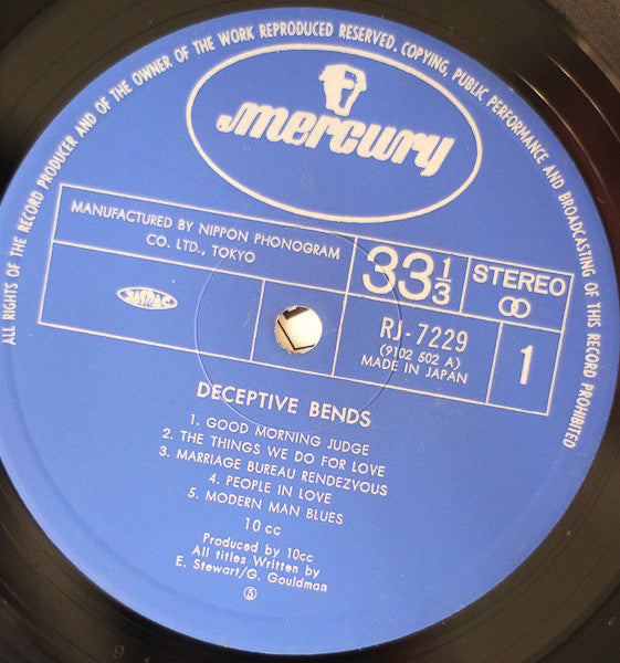 10cc - Deceptive Bends (Vinyl, LP, Album, Stereo) Very Good Plus (VG+) / Very Good Plus (VG+)