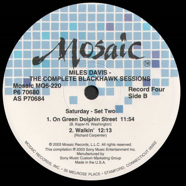 Miles Davis - The Complete Blackhawk Sessions (6xVinyl, Box Set, LP, Compilation, Limited Edition, Numbered) Very Good Plus (VG+) / Very Good Plus (VG+)