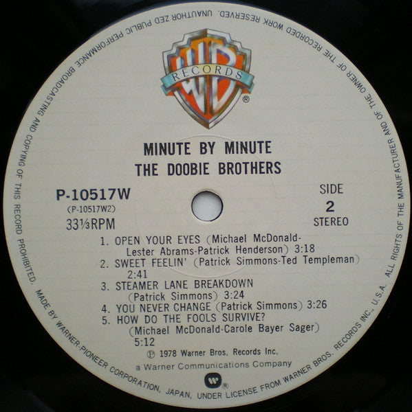 The Doobie Brothers - Minute By Minute (Vinyl, LP, Album)