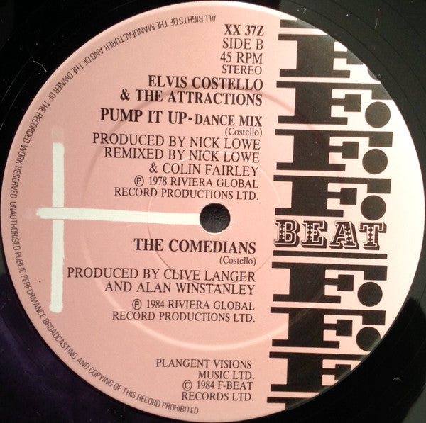 Elvis Costello & The Attractions - The Only Flame In Town (Vinyl, 12", 45 RPM) Very Good (VG) / Good (G)