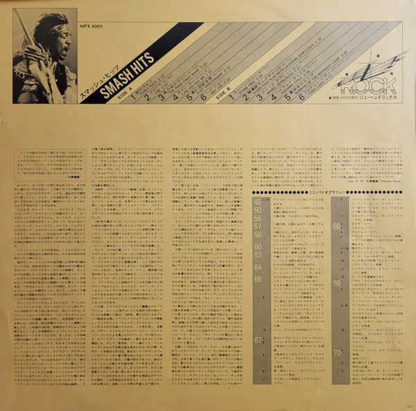 The Jimi Hendrix Experience - Smash Hits (Vinyl, LP, Compilation, Reissue, Mono) Very Good (VG) / Very Good (VG)