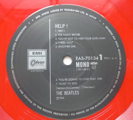 The Beatles - Help! (Vinyl, LP, Album, Mono, Reissue) Very Good Plus (VG+) / Very Good (VG)