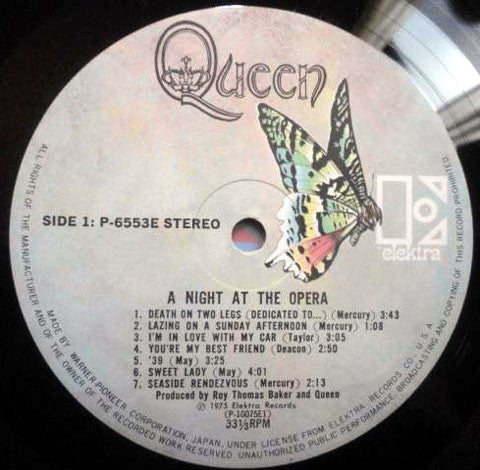 Queen - A Night At The Opera (Vinyl, LP, Album, Reissue)