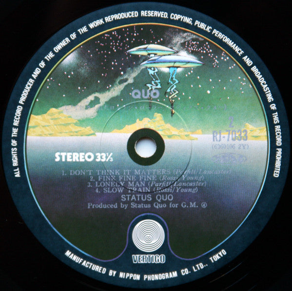 Status Quo - Quo (Vinyl, LP, Album, Repress) Very Good Plus (VG+) / Very Good (VG)
