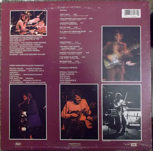 The Band - Rock Of Ages (Volume 1) (Vinyl, LP, Album, Reissue) Very Good Plus (VG+) / Very Good (VG)