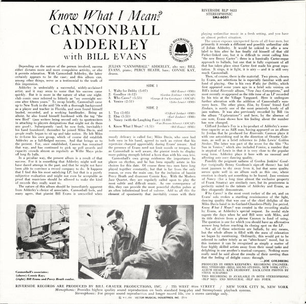 Cannonball Adderley - Know What I Mean? (Vinyl, LP, Album, Reissue,...