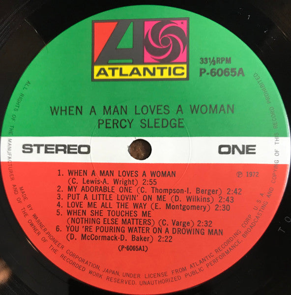 Percy Sledge - When A Man Loves A Woman (Vinyl, LP, Album) Very Good Plus (VG+) / Good Plus (G+)