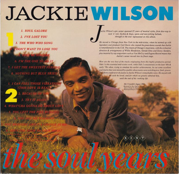 Jackie Wilson - The Soul Years (Vinyl, LP, Compilation, Stereo)