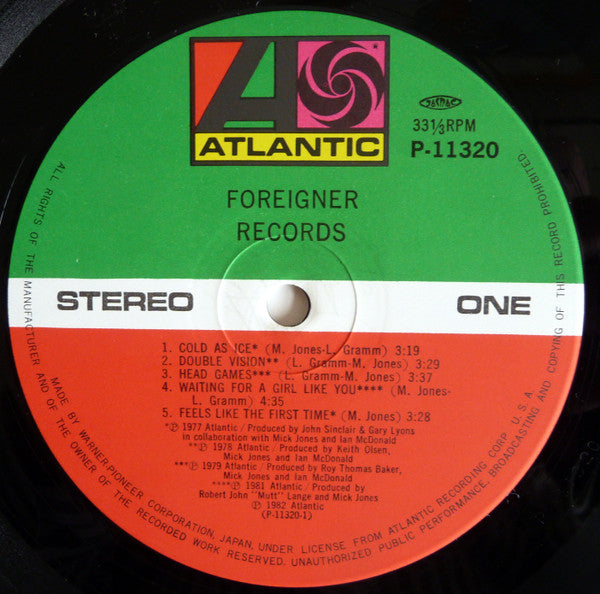 Foreigner - Records (Vinyl, LP, Compilation) Very Good Plus (VG+) / Very Good Plus (VG+)