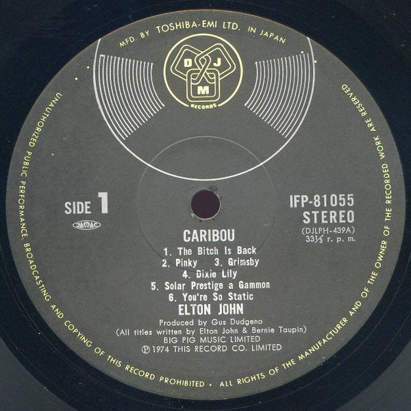Elton John - Caribou (Vinyl, LP, Album)