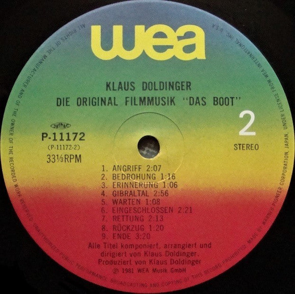 Klaus Doldinger - Das Boot (Die Original Filmmusik) (Vinyl, LP, Album) Very Good Plus (VG+) / Good Plus (G+)