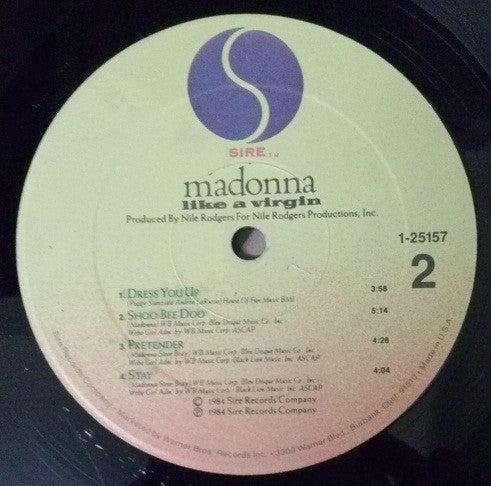 Madonna - Like A Virgin (Vinyl, LP, Album) Very Good Plus (VG+) / Good Plus (G+)
