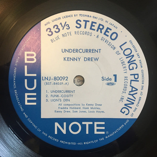 Kenny Drew - Undercurrent (Vinyl, LP, Album, Stereo, Reissue) Near Mint (NM or M-) / Very Good Plus (VG+)