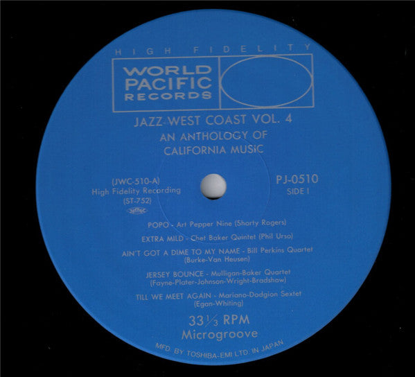 Various - Jazz West Coast  Volume N° 4 (Vinyl, LP, Compilation, Reissue, Mono) Very Good Plus (VG+) / Very Good Plus (VG+)