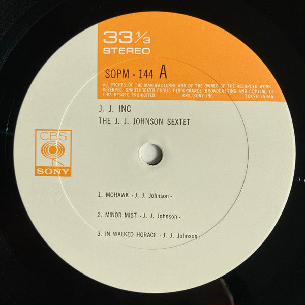 The J.J. Johnson Sextet - J.J. Inc. (Vinyl, LP, Album, Reissue, Mono)