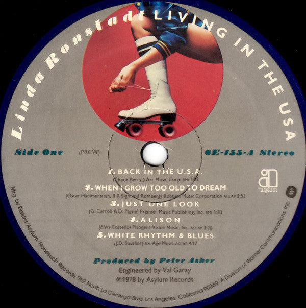 Linda Ronstadt - Living In The USA (Vinyl, LP, Album, Stereo) Very Good Plus (VG+) / Very Good (VG)