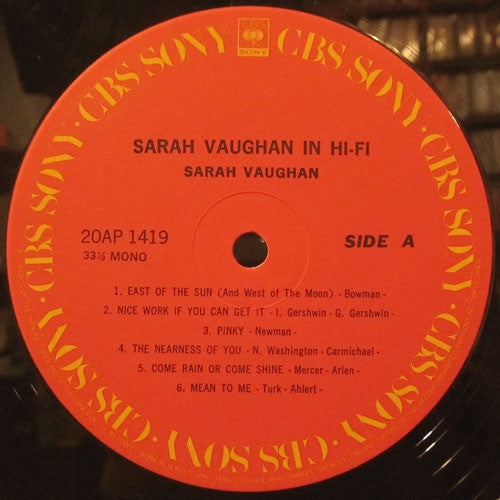 Sarah Vaughan - Sarah Vaughan In Hi-Fi (Vinyl, LP, Album, Reissue, Mono) Near Mint (NM or M-) / Very Good Plus (VG+)