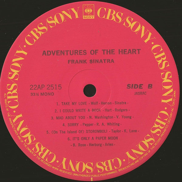 Frank Sinatra - Adventures Of The Heart (Vinyl, LP, Compilation, Reissue) Near Mint (NM or M-) / Very Good Plus (VG+)
