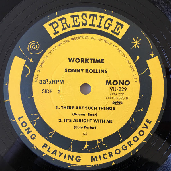 Sonny Rollins - Worktime (Vinyl, LP, Album, Mono, Reissue) Near Mint (NM or M-) / Very Good Plus (VG+)