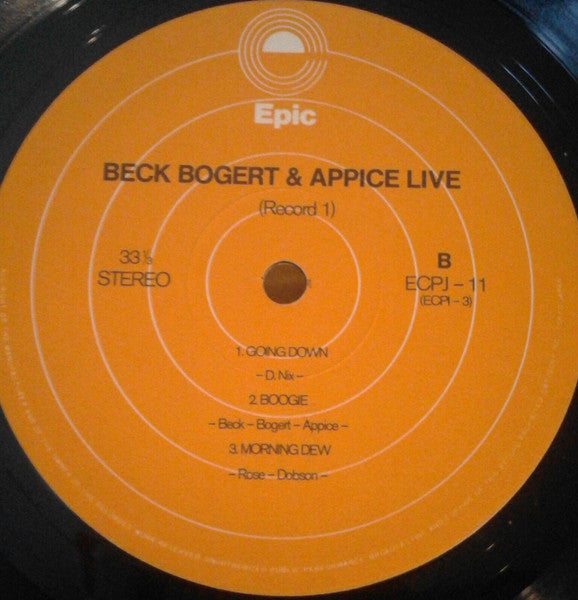 Beck, Bogert & Appice - Beck, Bogert & Appice Live (2xVinyl, LP, Album, Reissue, Stereo) Very Good Plus (VG+) / Very Good Plus (VG+)
