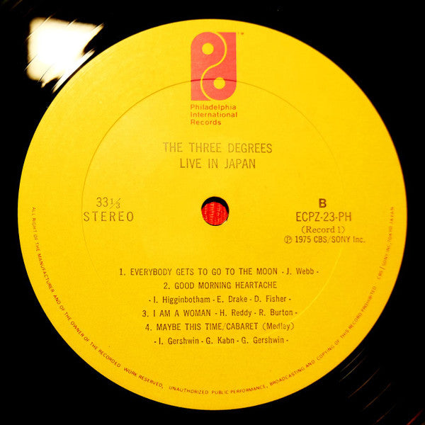 The Three Degrees - Live In Japan (Vinyl, LP, Album)