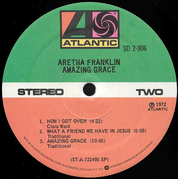 Aretha Franklin - Amazing Grace (2xVinyl, LP, Album, Reissue) Very Good Plus (VG+) / Very Good (VG)
