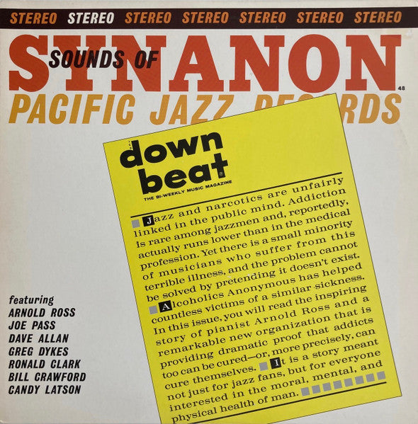 Joe Pass - Sounds Of Synanon (Vinyl, LP, Album, Limited Edition, Reissue, Stereo) Very Good Plus (VG+) / Very Good (VG)