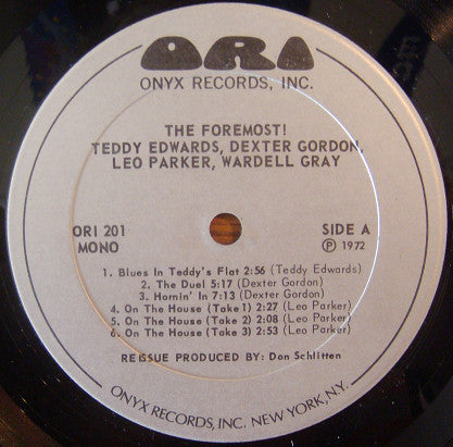 Teddy Edwards - The Foremost! (Vinyl, LP, Compilation, Remastered, Mono) Very Good (VG) / Good Plus (G+)
