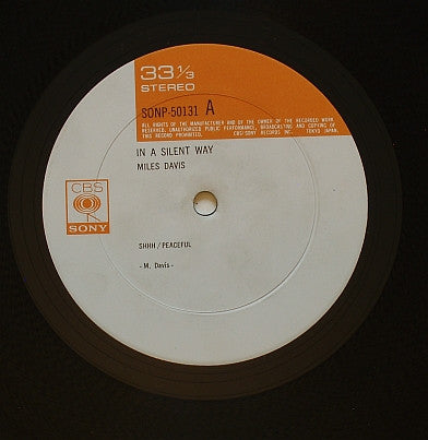 Miles Davis - In A Silent Way (Vinyl, LP, Album, Stereo) Good Plus (G+) / Very Good (VG)