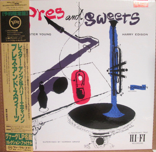 Lester Young - Pres & Sweets (Vinyl, LP, Album, Promo, Reissue, Mono) Near Mint (NM or M-) / Very Good Plus (VG+)