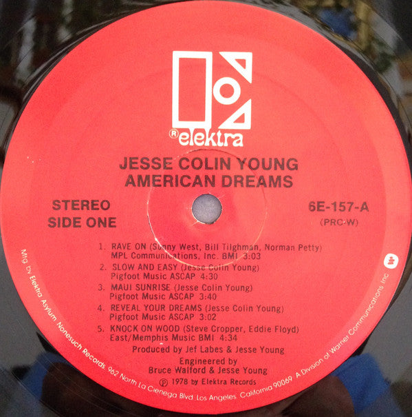 Jesse Colin Young - American Dreams (LP, Album, Reissue) - Very Good Plus (VG+) / Very Good (VG)