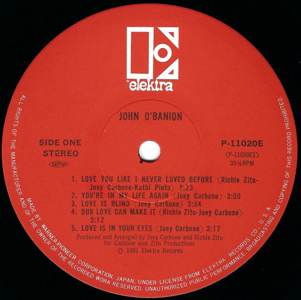John O'Banion - John O'Banion (Vinyl, LP, Album)