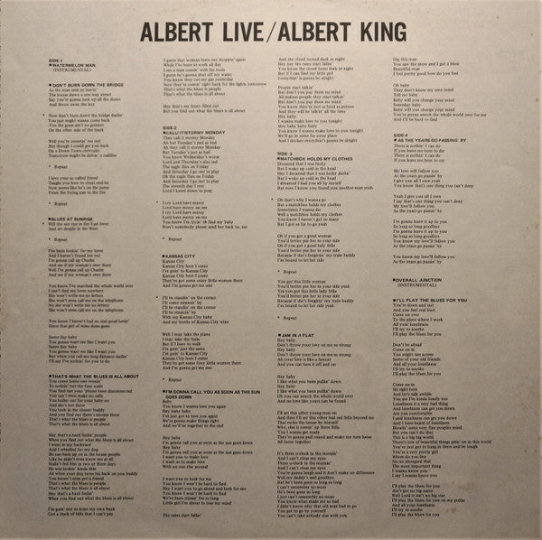 Albert King - Albert Live (Vinyl, LP, Album)