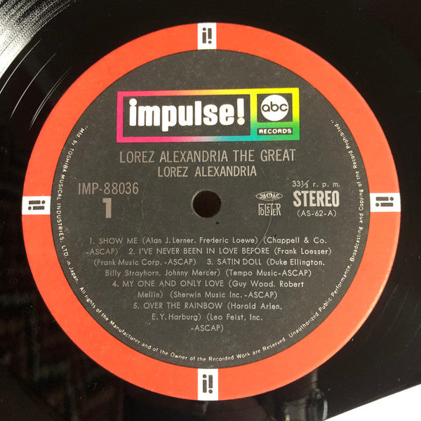 Lorez Alexandria - Alexandria The Great (Vinyl, LP, Reissue, Stereo) Very Good Plus (VG+) / Very Good (VG)