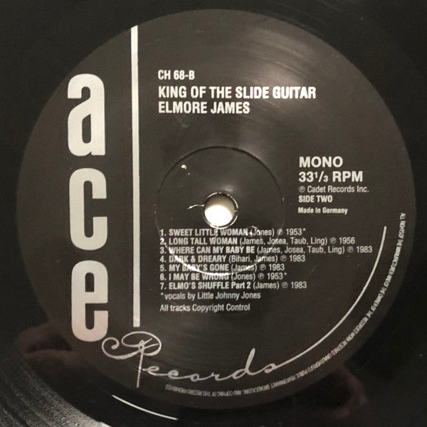 Elmore James - King Of The Slide Guitar (Vinyl, LP, Mono) Very Good Plus (VG+) / Very Good (VG)